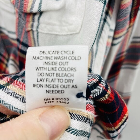 Stitch Fix Cosmic Blue Love Womens XS Plaid Hayley Button Down Woven Top 1868 - Picture 9 of 9